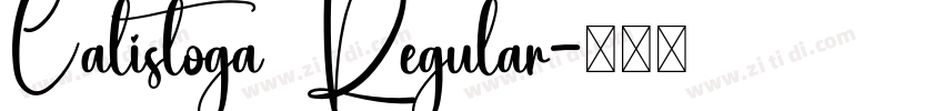 Calistoga  Regular字体转换